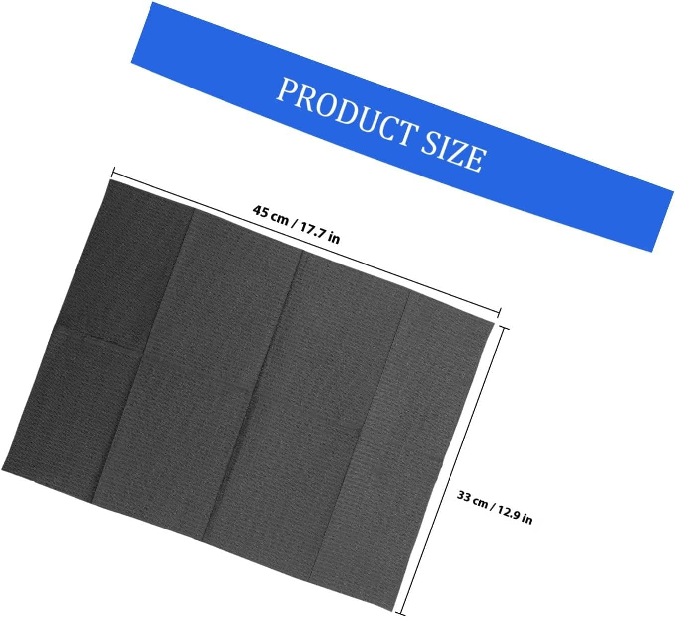 HOODANCOS 125Pcs Waterproof Disposable Strapless Dental Bibs Black, Wear-Resistant Oral Bibs for Dental Clinics, Tattoo Salons, and Beauty Treatments