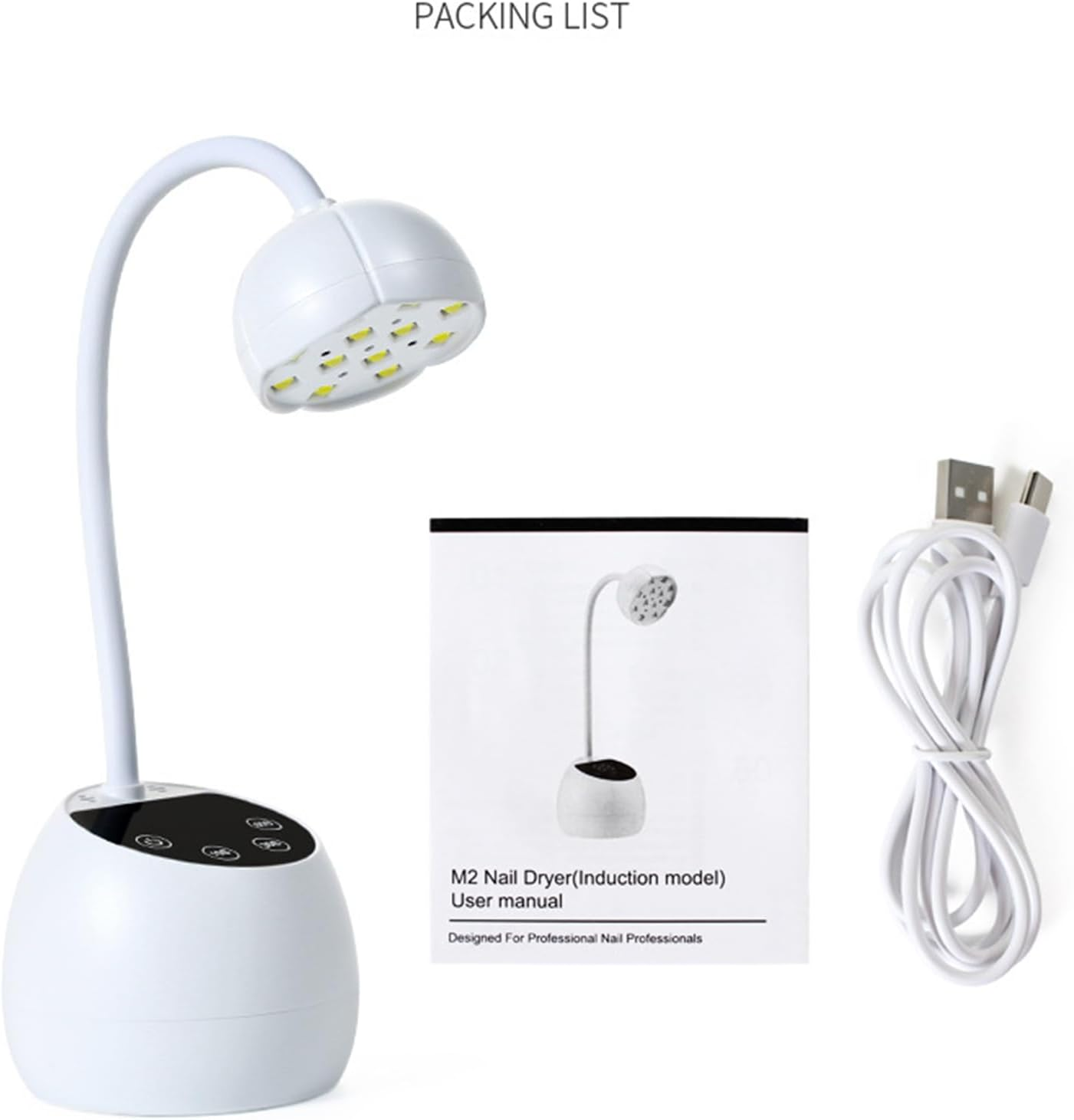 36W Mini UV Light for Nails with Smart Sensor Charging Cordless Rechargeable 360&deg; Adjustable Nail Dryer for Salon & Home Use Portable Nail Polish Flash Curing Tool image number 1