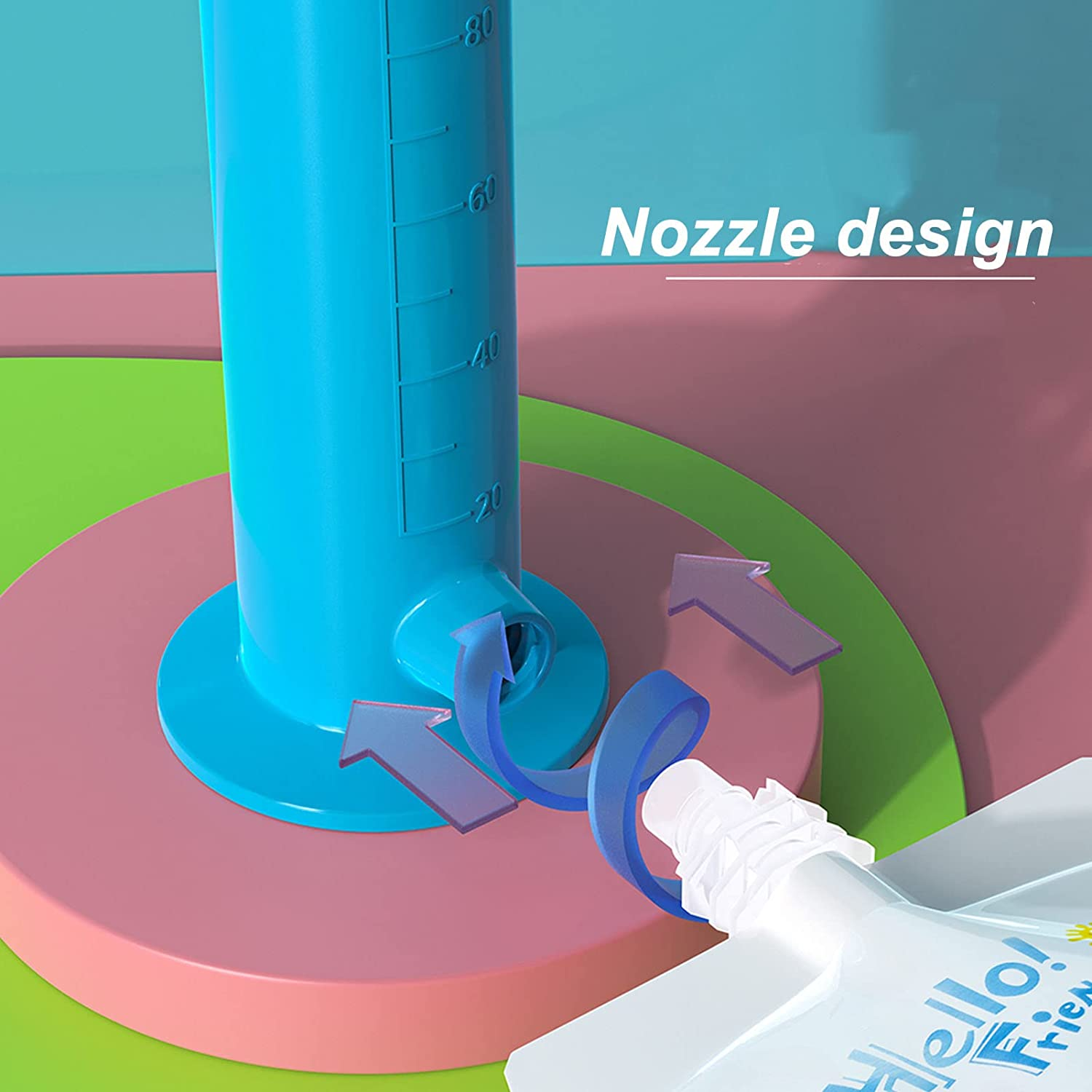 Squeeze Station, Reusable Pouch Filling Station with 6 Pouches for Infant, Babies and Toddlers, Portable Fruit Juice Food Maker for Homemade Baby Food, Semi Solid Food (Blue)