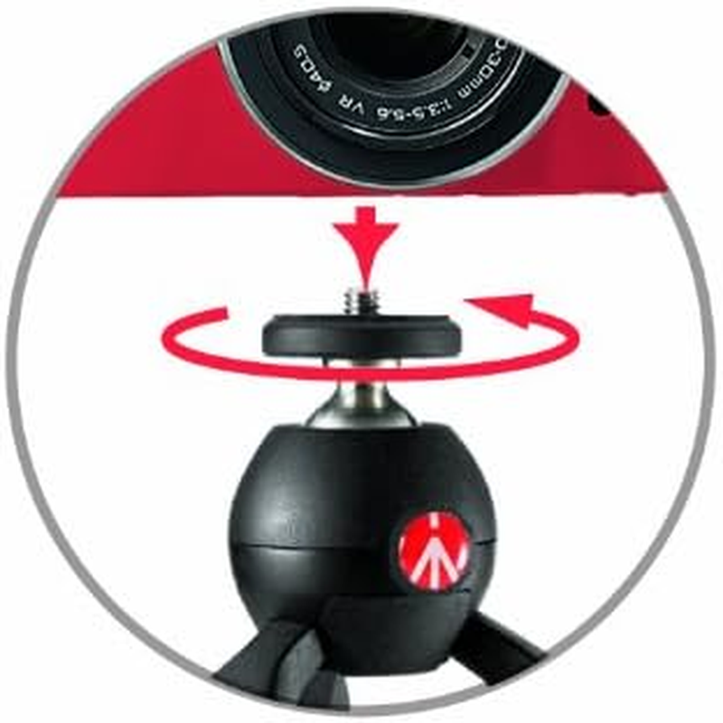 Manfrotto Pixi MTPIXI-B Lightweight Mini Tripod, Black