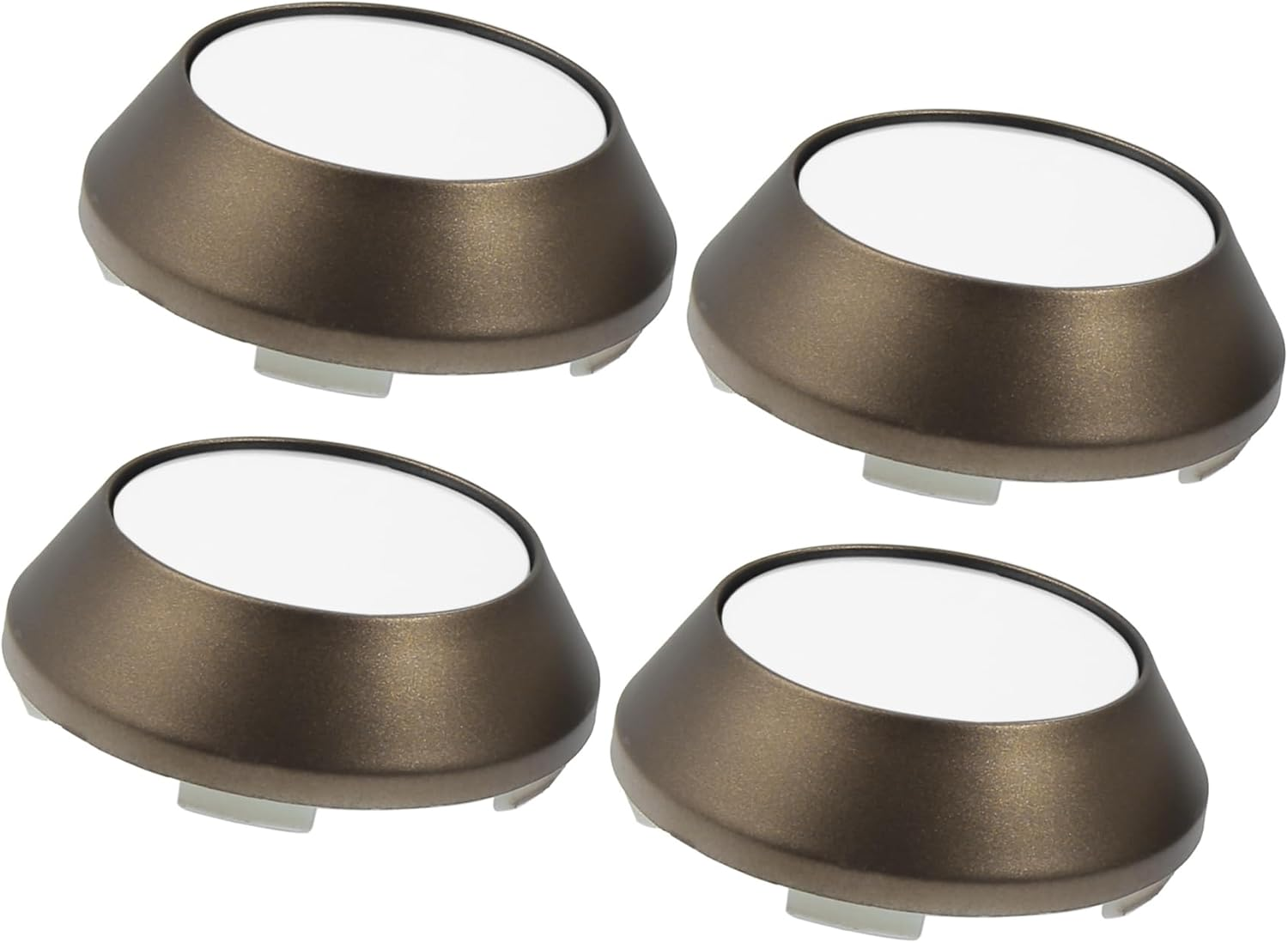 TUCKBOLD 65Mm Dia Car Wheel Center Hub Caps Bronze Tone White - 4 Pcs Automotive Parts image number 6