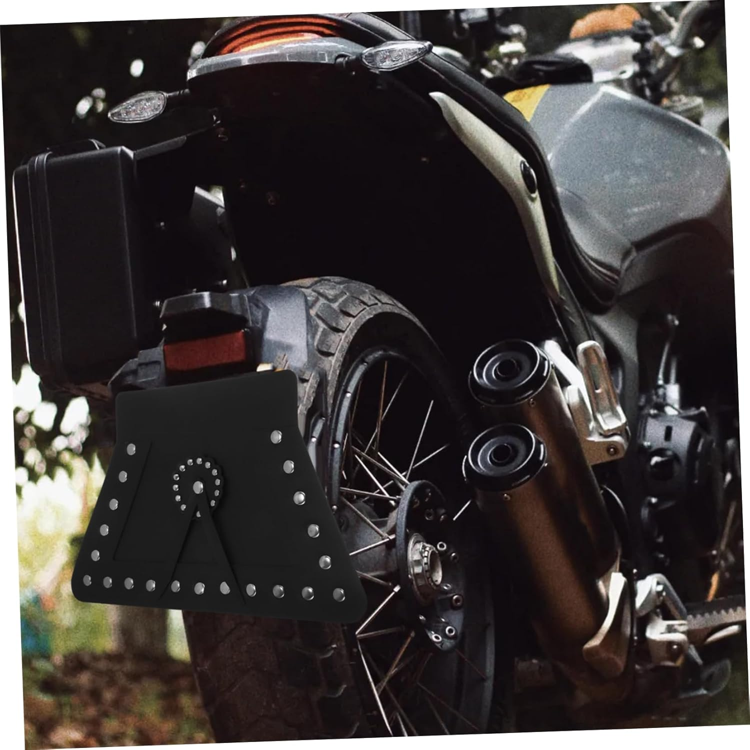 Mudguard Cover Rivet Accents Decorative Mud Flap for Motorcycles Faux Material Compatible Glide Series image number 2