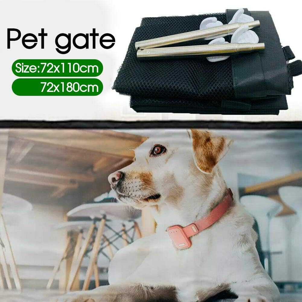 Safety Enclosure Dog Gate Safe Pet Barrier Mesh Anywhere Magic Guard Install (72 * 180CM)