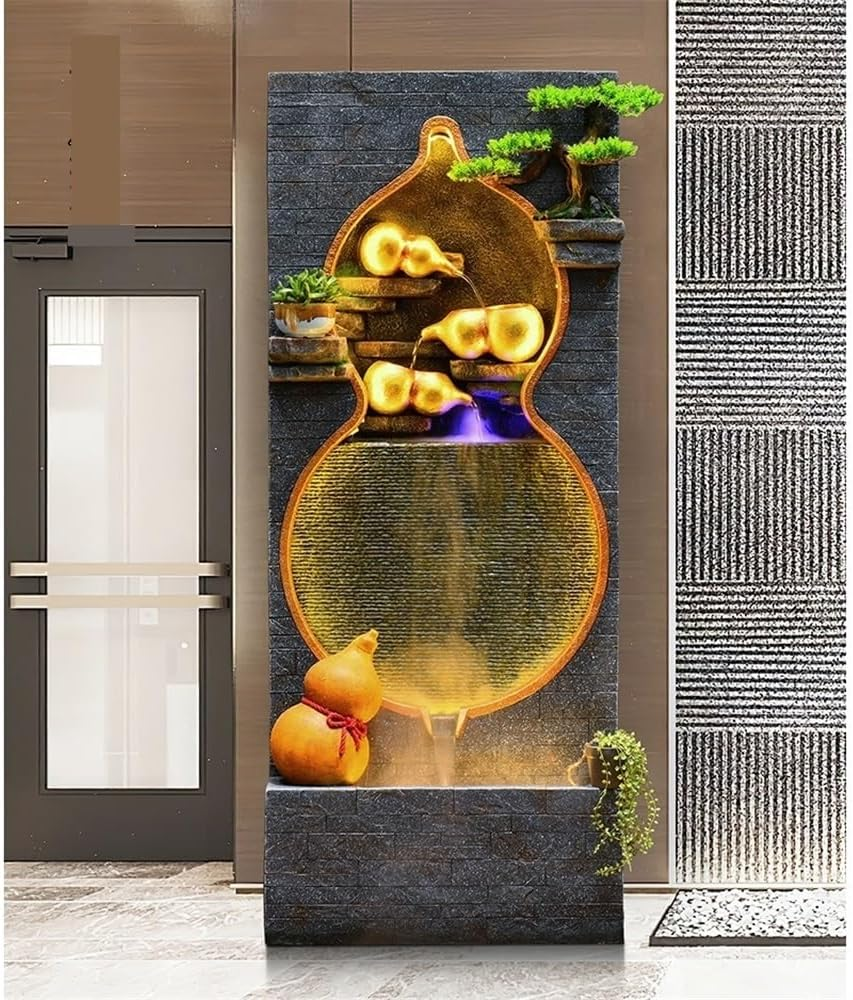 Outdoor Fountain Outdoor Four Layer Gourd Shaped Fountain for Gardens Courtyards and Imitating the Appearance of Natural Stone image number 5