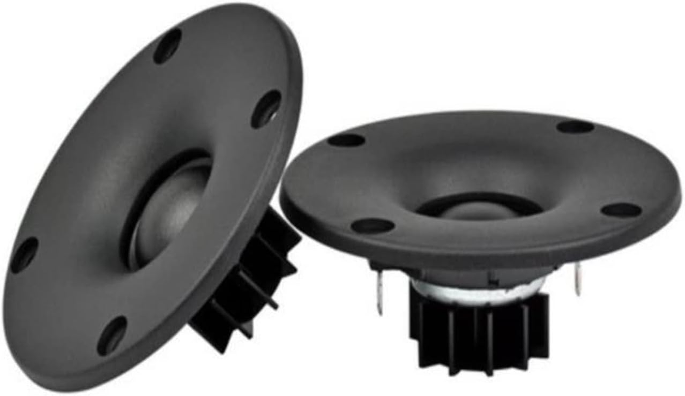 TGMGADANTV 2Pcs Tweeter 1" Inch 6 Ohm 30W Dome Silk Film Tweeter Hifi Treble Speaker Audio Loudspeaker with Heatsink Bookshelf Speaker