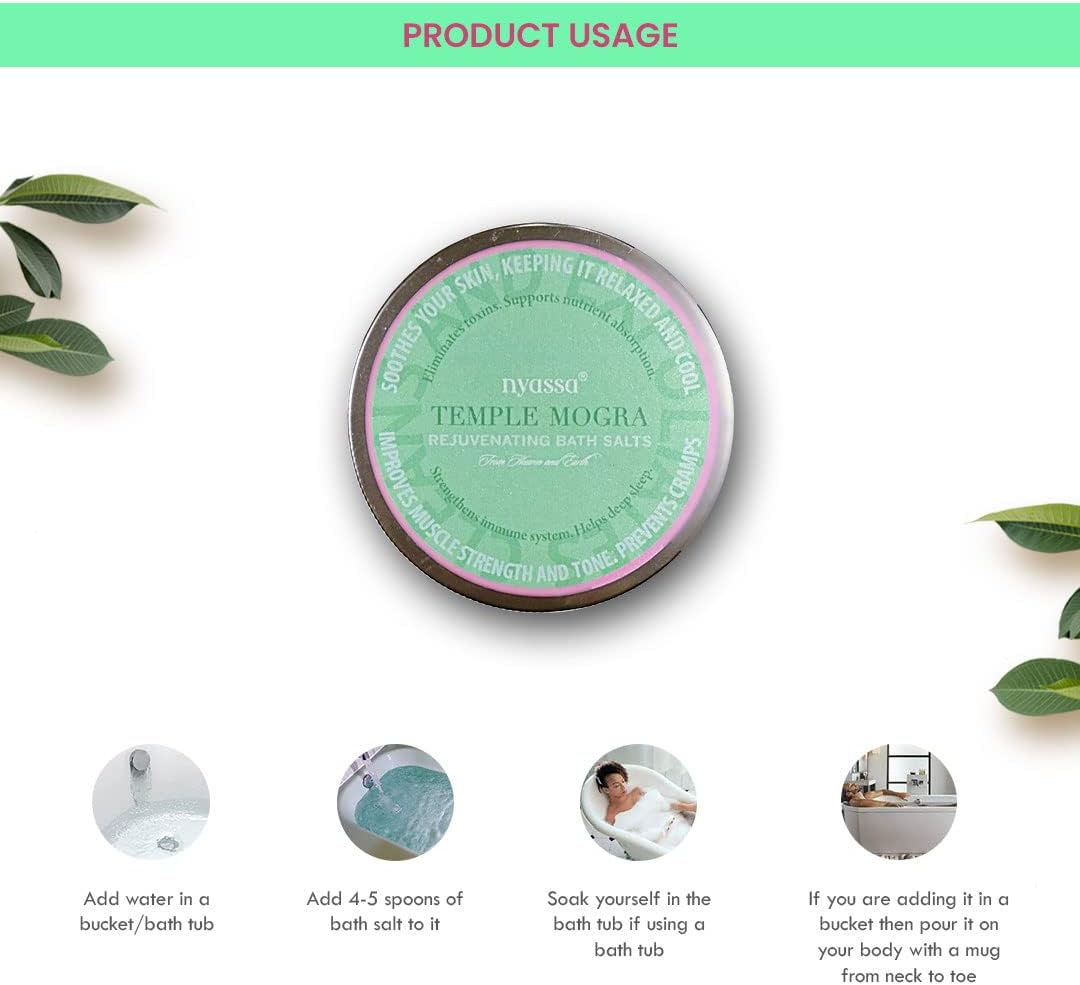 Nyassa Temple Mogra Bath Salt 220Gm image number 6