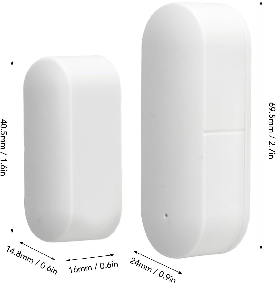 Wifi Door Sensor, App and Voice Control Smart Door and Window Sensor Alarm Wireless Mini Magnetic Door Entry Alert Contact Sensor for Home Security and Kids Safety