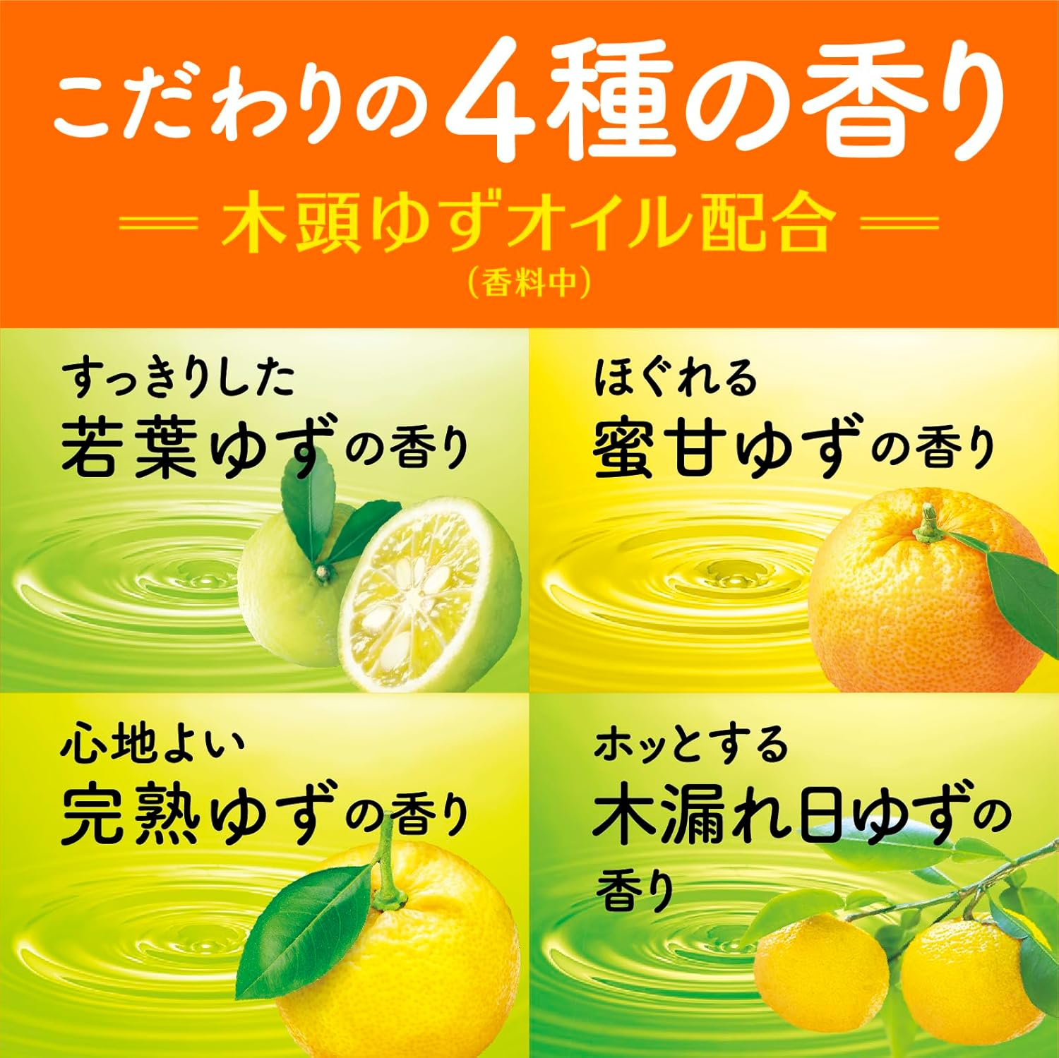 Earth Chemical Yutakaawa ONPO Good Citron Carbonate Hot Water Bath Tablet 20 Tablets (5 Tablets X4 Kinds) *AF27* - Citrus Scent image number 3
