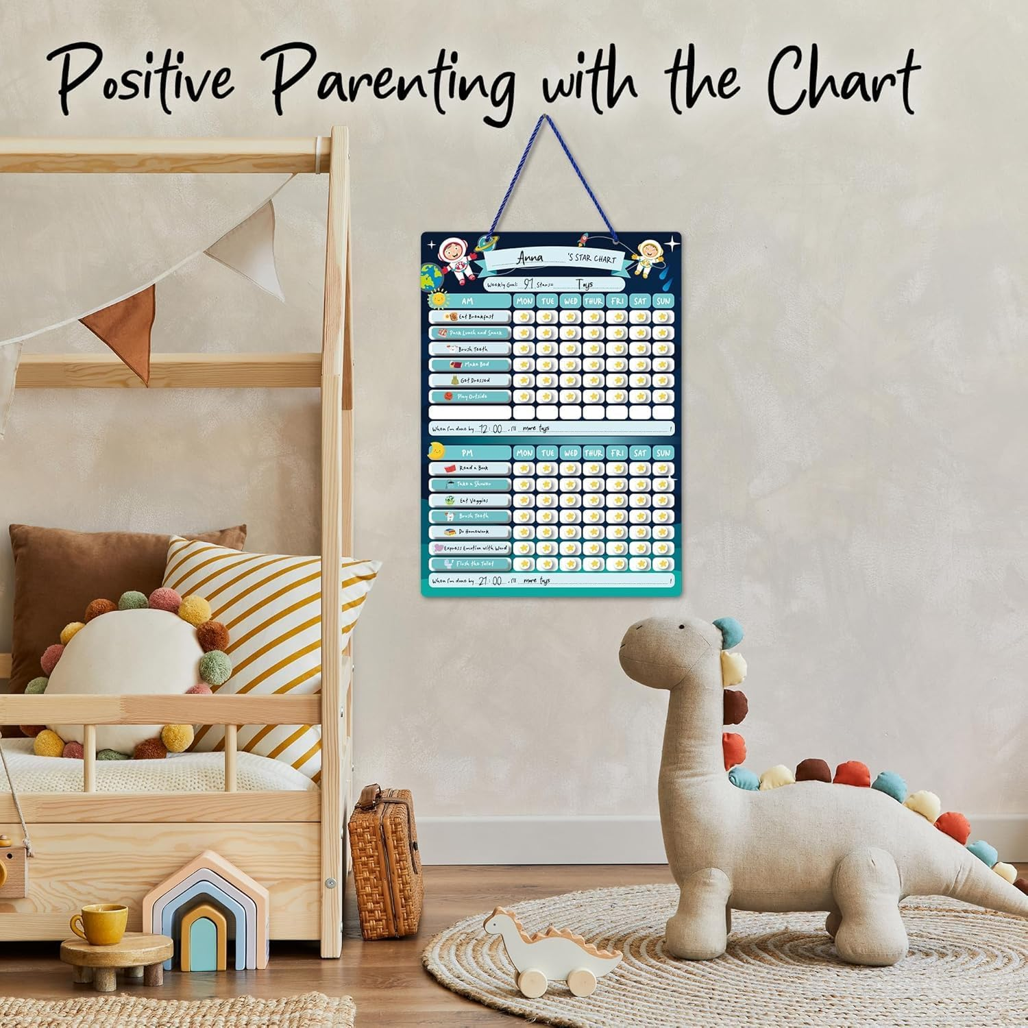 Reward Chore Chart for Kids - Magnetic Behavior Routine Toy for Autistic Children - Reward Visual Schedule Chart - Responsibility Board, ADHD Tools - Hanging Option image number 5