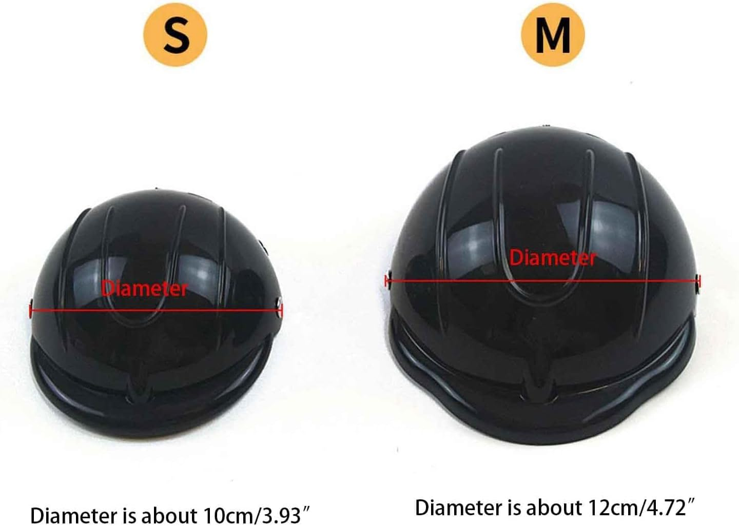 Pet Helmet Dog Ridding Cap Adjustable Outdoor Bike Doggy Helmet Hard Windproof Puppy Motorcycle Helmets for Small Medium Large Dogs (Black, S) image number 3