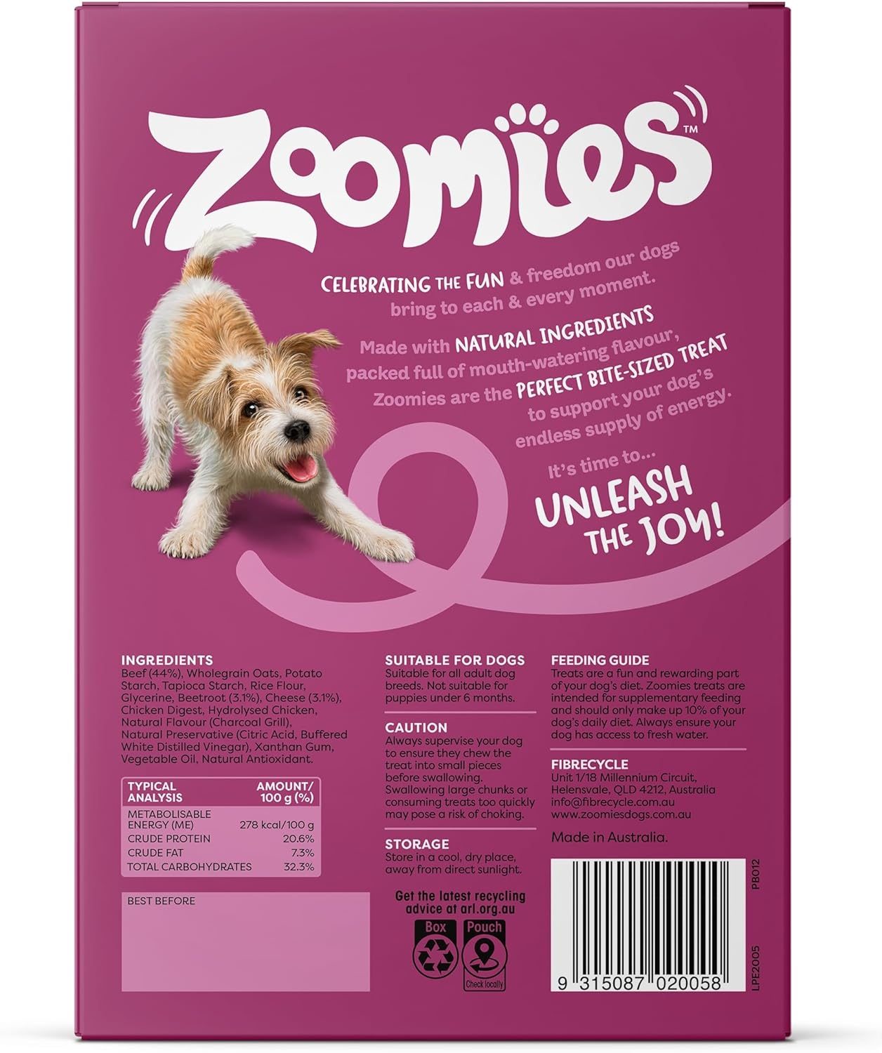 Zoomies Burger Beef with Beetroot and Cheese Treats for Dogs 200 G image number 4