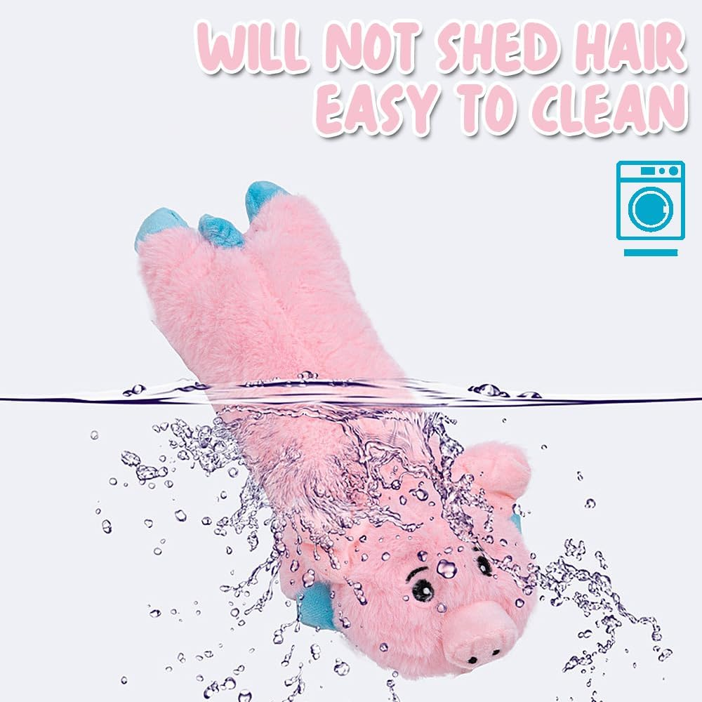 Speedy Panther Plush Dog Toy, Dog Toys for Large Dogs, Pink Pig Puppy Toys from 8 Weeks, Squeakey Dog Toys for Small Medium Large Dogs image number 3