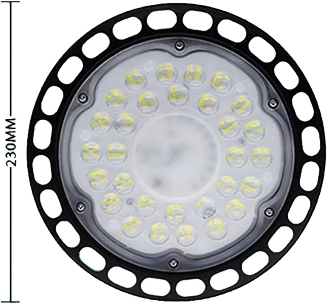 PORIYA 100W/300W/500W UFO LED High Bay Lights,6500K&Ip 65 Waterproof LED Light,Hangable with Hook/Chain, Plug-In for Factories, Warehouses, Workshops, Stores, Garages, Gyms, & Industrial Sheds image number 3