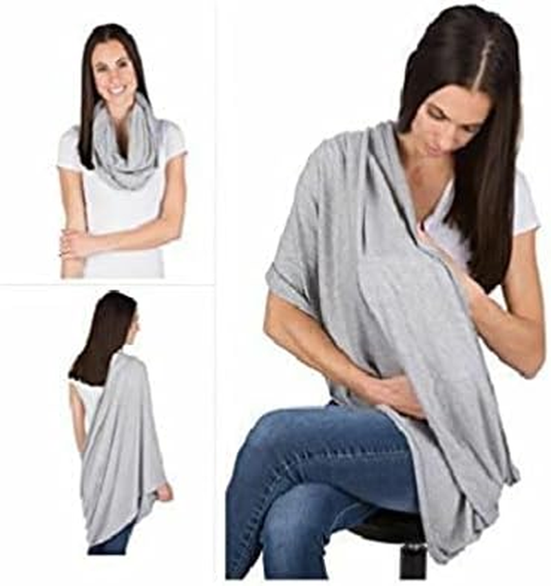 Breastfeeding Cover Cotton Nursing Maternity - Plain Grey