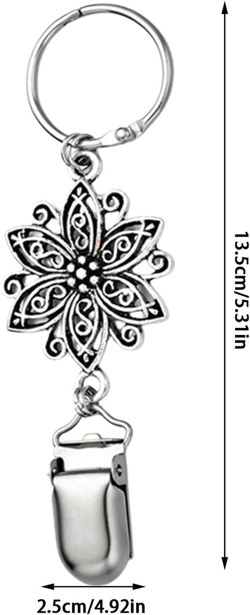 Travel Hat Clips - Alloy Hat Clip for Travel Bag | Top Tote Luggage Hat Clip, Multifunctional Duckbill Hat Clip, Travel Hat Clip for Kids Adults Outdoor Travel Accessory Cart-Au - Alloy Flower image number 3