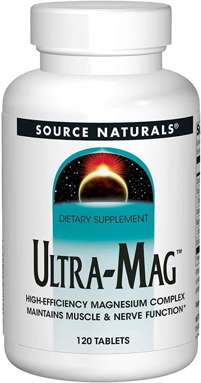Source Naturals Ultra-Mag 400Mg Bioavailable High-Absorbtion, High-Efficiency Magnesium Complex - with Vitamin B-6-120 Tablets