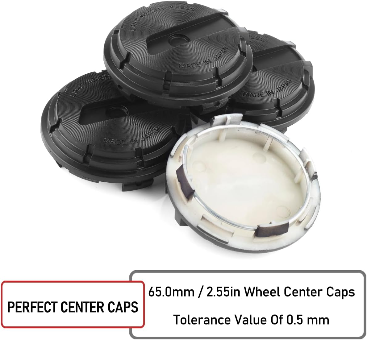 Rtrhinotuning 4 PCS 65Mm Wheel Center Caps Compatible with 57CR and 57DR Gram Lights Wheel Rim, OD: 2.56"(65 Mm) ID: 2.24"(57 Mm) Black image number 6