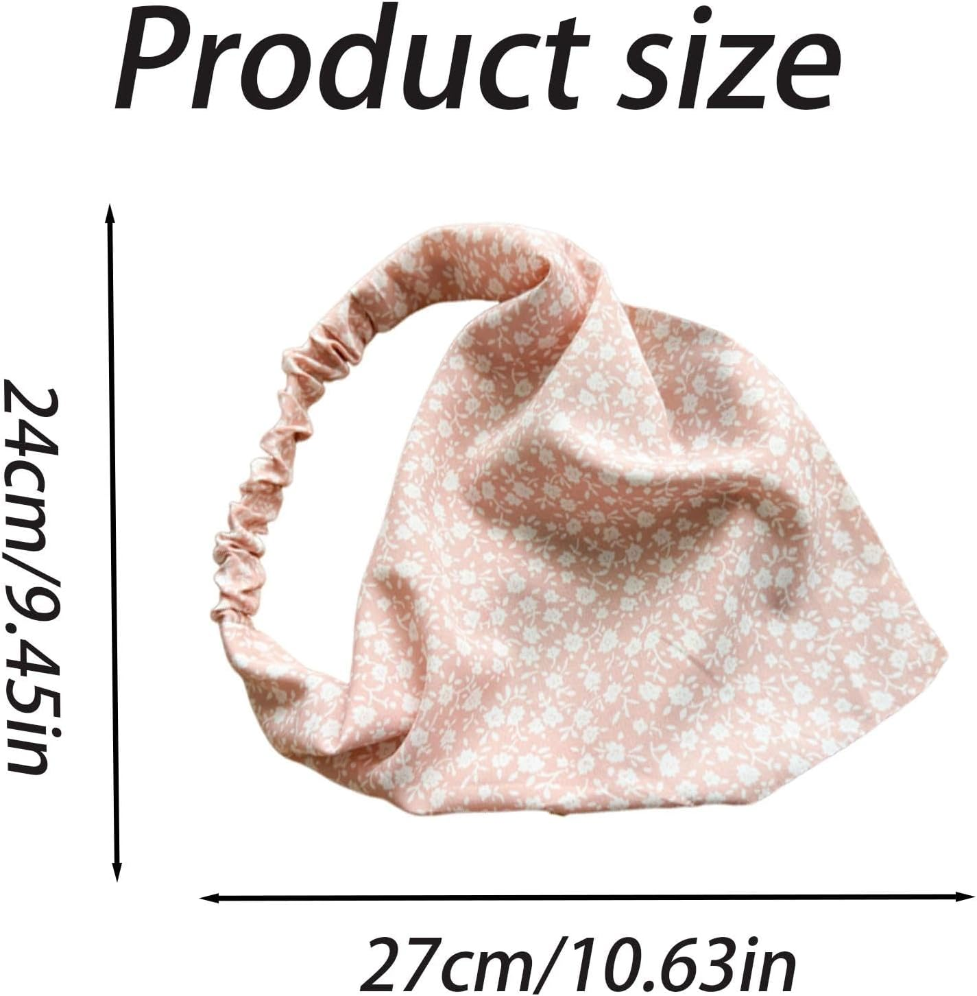 Dinghaole 4Pcs Women'S Floral Headscarf - with Elasticity, Bohemian Headscarf, Fashionable Headband That Can Also Be Placed on the Neck, Versatile for Daily Use (Four Colors) image number 2