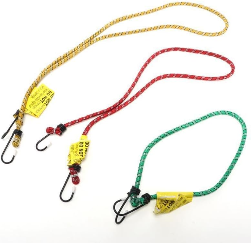 Leona Co 6Pcs Bungee Cord with Hooks, 60Cm 90Cm 120Cm Length, Outdoor Muti_Function Shock Cord Straps Strong Rope for Outdoor Tent, Luggage Rack, Camping, Cargo, Bike image number 2