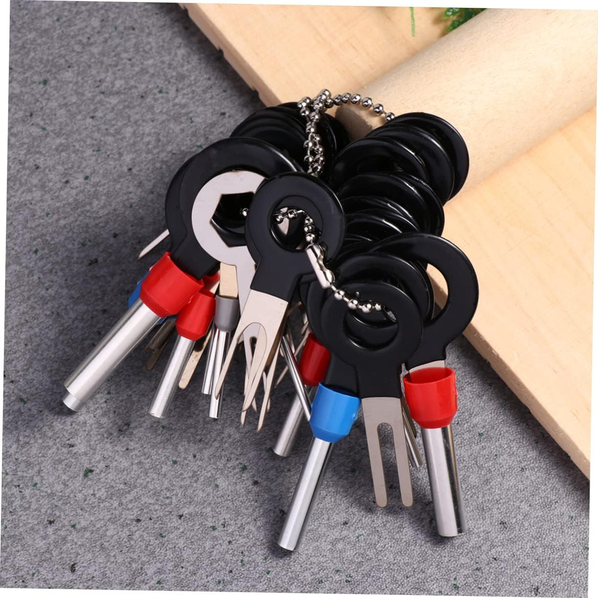 CHILDWEET 39Pcs Car Terminal Connector Pin Release Puller Extraction Tool Set with Plastic Handles for Automotive Electrical Wiring Repair Random Style image number 3