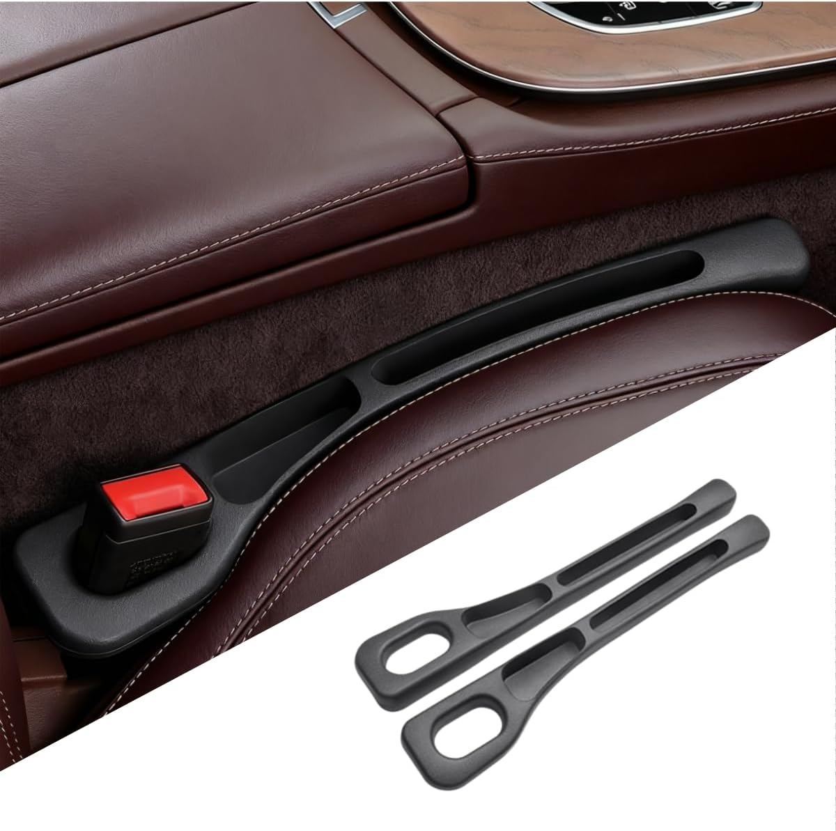 RJDJDLXM 2025 Upgraded Car Seat Gap Organizer Storage Box, Storage Box for Car Seats, Universal Organizer Car Seat Gap Filler (Black) image number 6