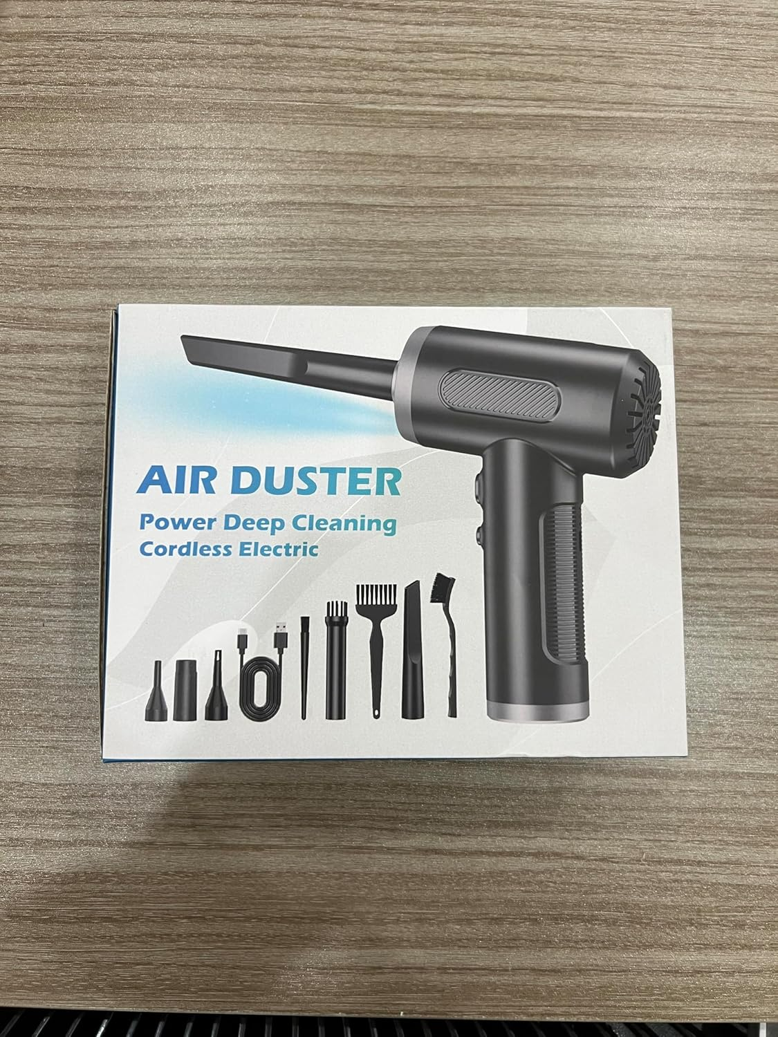 AKLIFFE Electric Dust Blower Compressed Air Spray 2-In-1, 3-Speed 120,000 Rpm, 12Kpa Compressed Air Duster Air Pressure Spray with 7800 Mah Battery, Keyboard Cleaning for PC, Car, Sofa