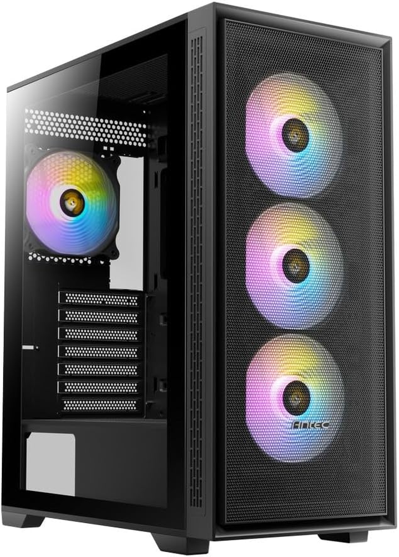 Antec AX81 Elite ARGB TG Mid-Tower E-ATX PC Case, Black image number 3