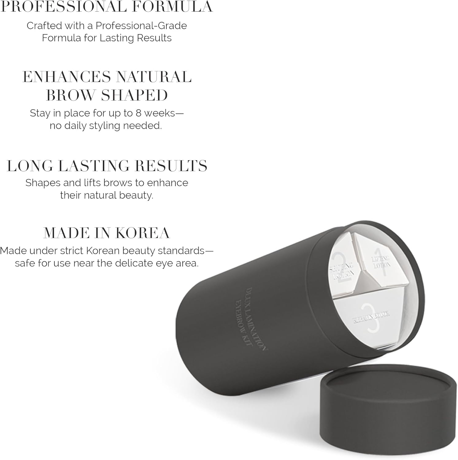 DLUX PROFESSIONAL Keratin Brow Lamination Kit &ndash; Luxury Eyebrow Lift, Gentle Brow Curling, Safe Perm System for Sensitive Skin