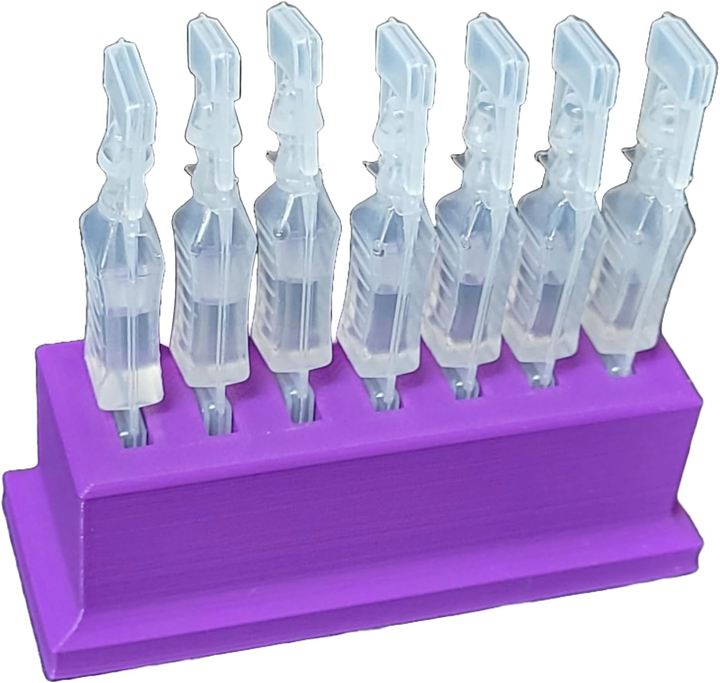 Znet3D Eye Drop Vials Holder & Storage - Upgraded Single-Use Disposable Vial Organizer with Extra Slot Space (Purple) - White image number 6