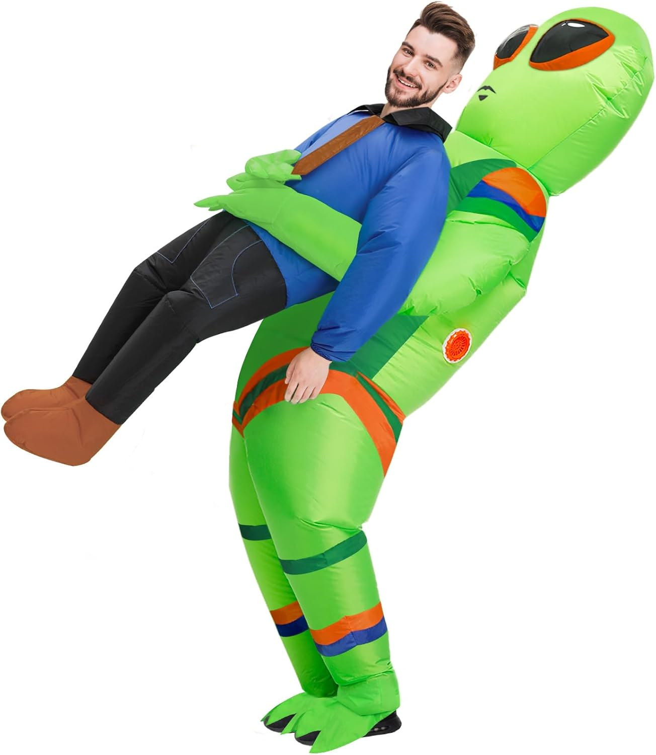 Inflatable Alien Costume for Adult Kids Blow up Alien Halloween Costumes Alien Abduction Costume Cosplay Party