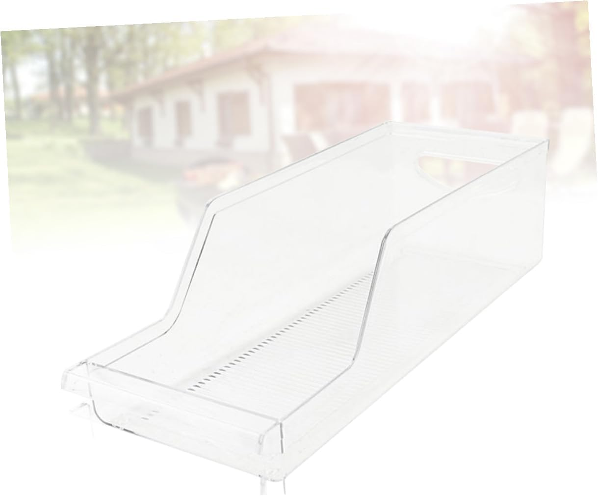 ULTECHNOVO Clear Stackable Beverage Storage Rack for Refrigerator Fridge Holder Food Grade PP Container Organizer for Kitchen Pantry Drinks Eggs and Vegetables Storage image number 4