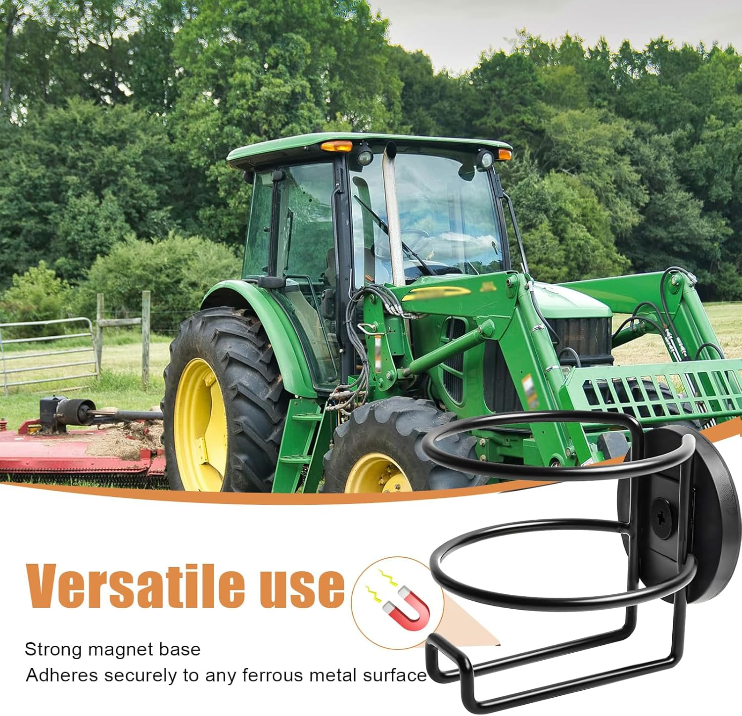 Magnetic Cup Holder, 304 Stainless Steel Magnetic Cup Caddy for Tractor Mower Truck Car Fridge,Magnet Can Holder on Metal Surface image number 2