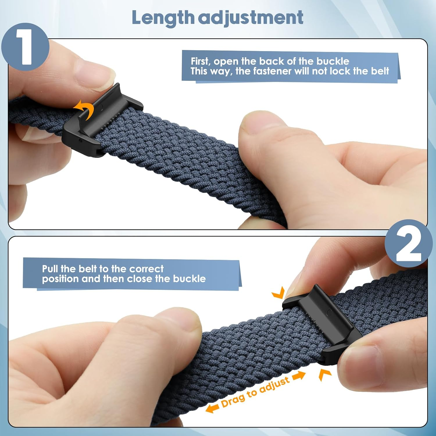 CHANRASI 22 Mm Braided Bracelet Compatible with Xiaomi Redmi Watch 5 Active/5 Lite, Elastic Nylon Bracelets with Magnetic Closure for Xiaomi Redmi Watch 5 Active/5 Lite, Black - Starlight image number 2