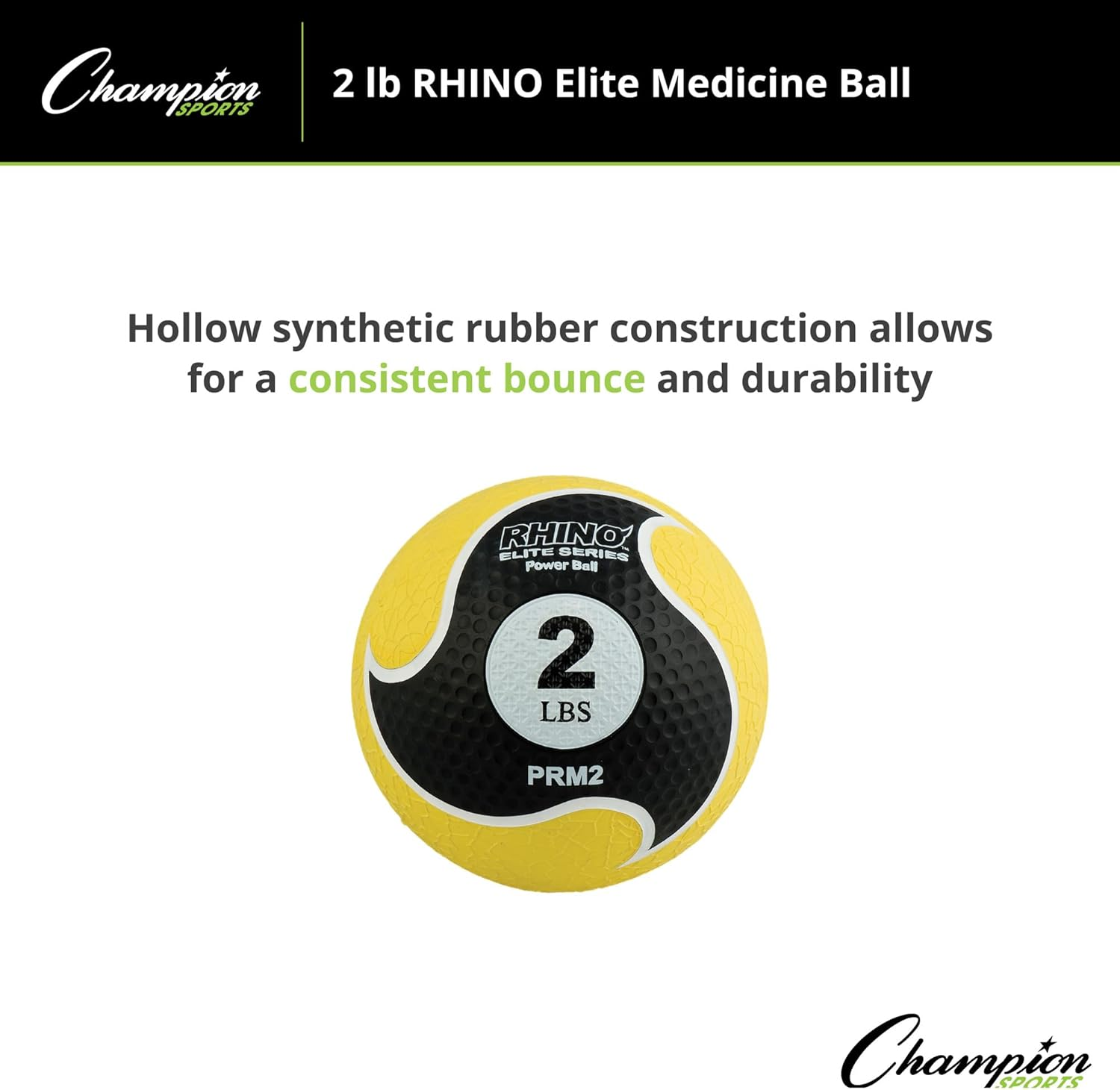 Champion Sports Rhino Elite Medicine Ball - in Multiple Weights