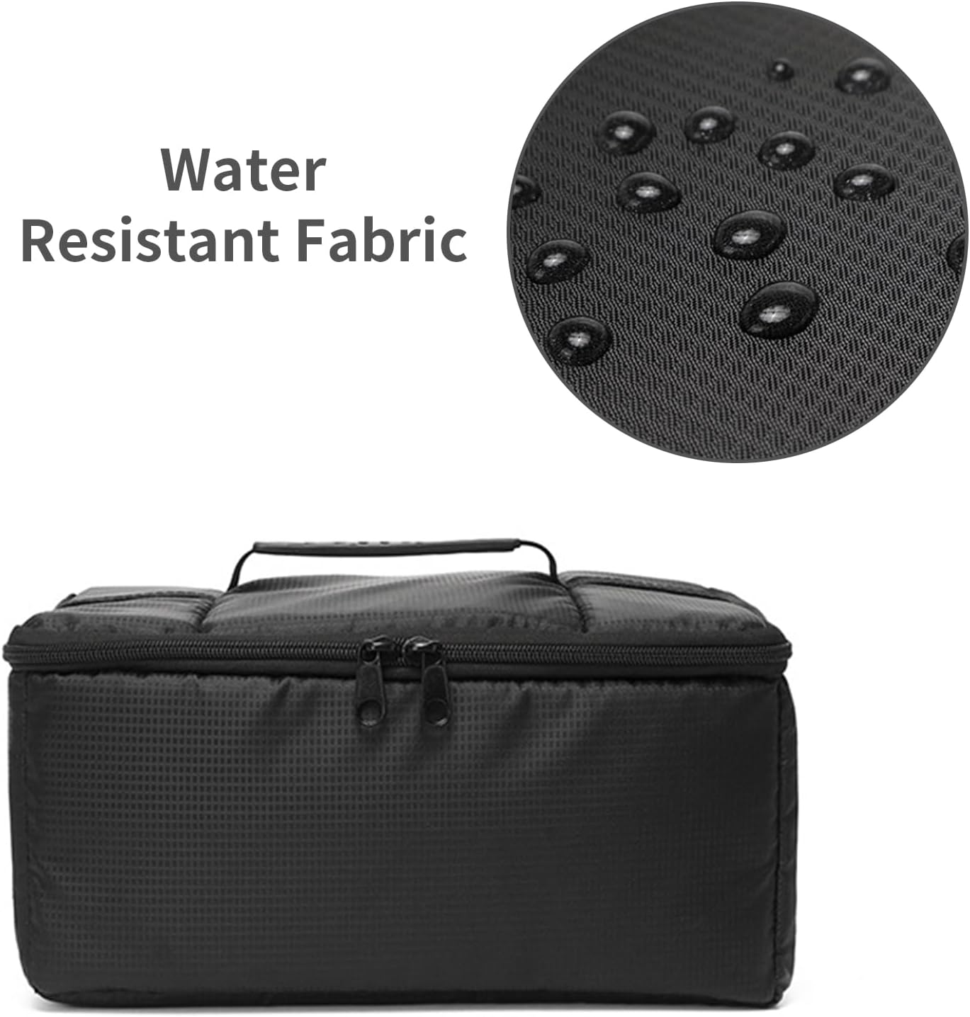 Lizbin Camera Insert Bag Camera Case, Water Resistant Camera Bag Insert Portable Inner Bag, Shockproof DSLR SLR Camera Padded Storage Bag, Camera Case Insert, Inner Case Bag Camera Bag (Black) image number 2