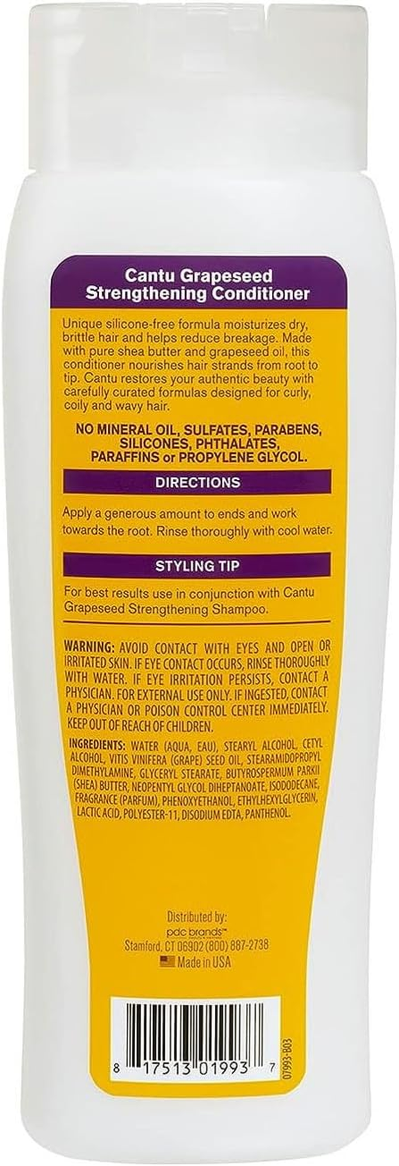 Cantu Grapeseed Hydrating Sulfate Free Cream Conditioner 400 Ml image number 4