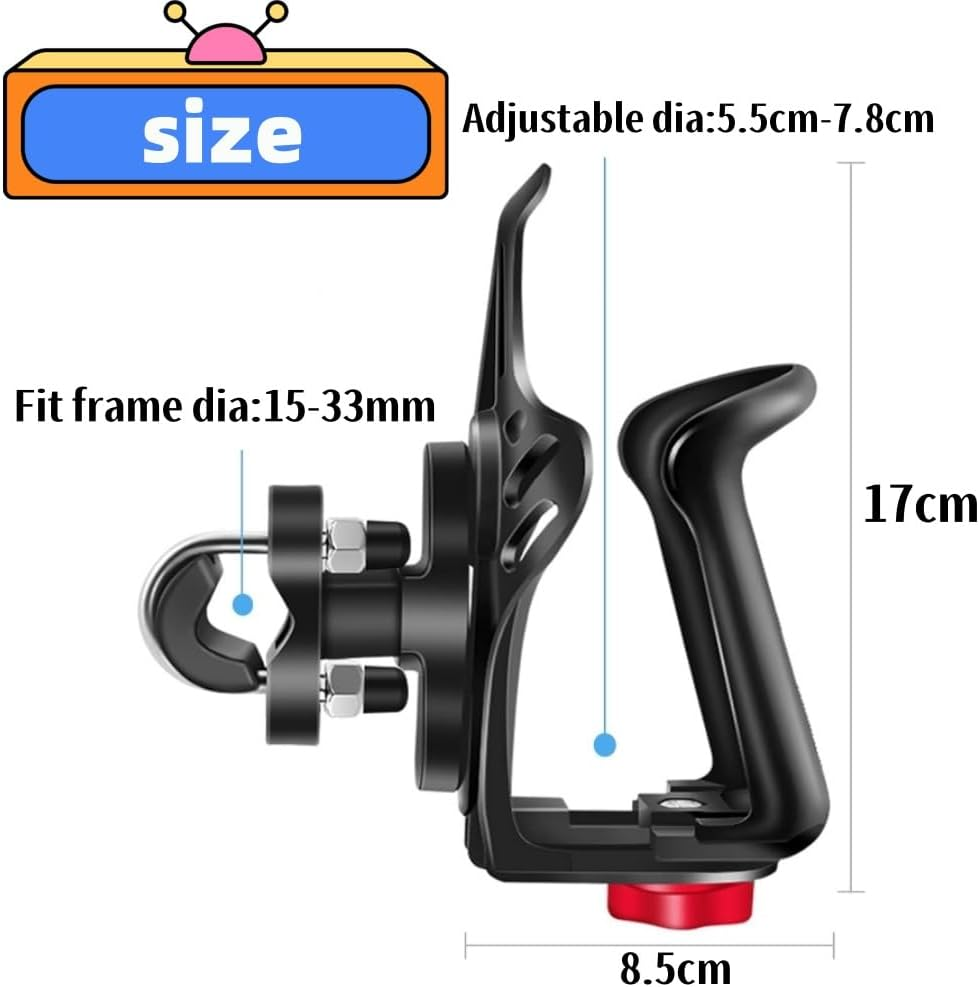 Bike Water Bottle Holder, Bottle Cup Holder for Bicycle and Motorcycle with Install Tool image number 4