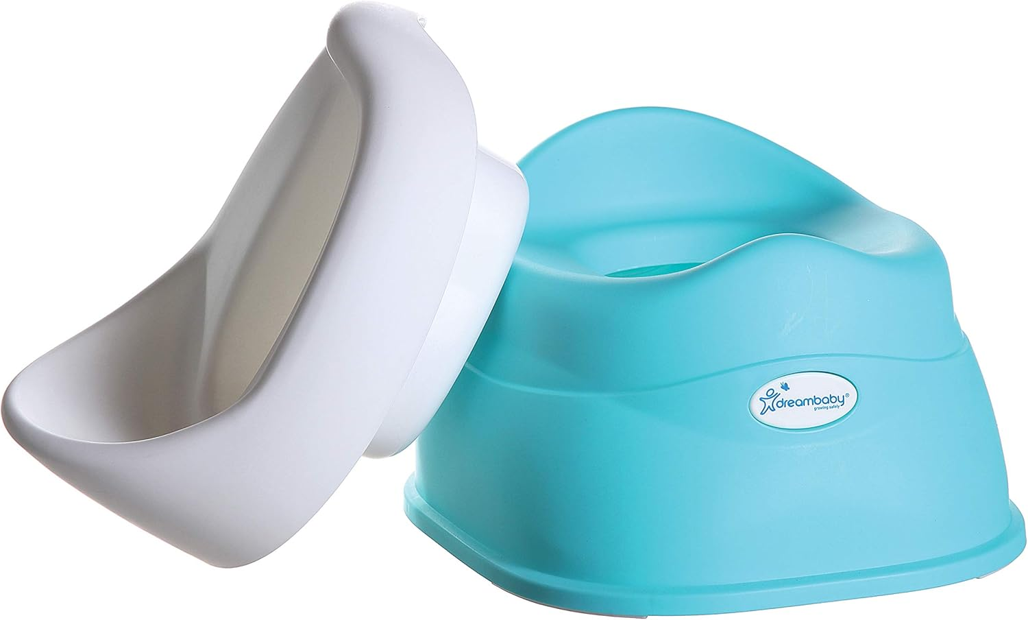 Dreambaby Ezy Potty Training Seat - Todllers Toilet Seat with Built-In Splash Guard, Slip-Resistant Base, and Removable Bowl - Perfect Size Travel Potty Chair for Toddlers 18 Months & above - Aqua - Aqua image number 4