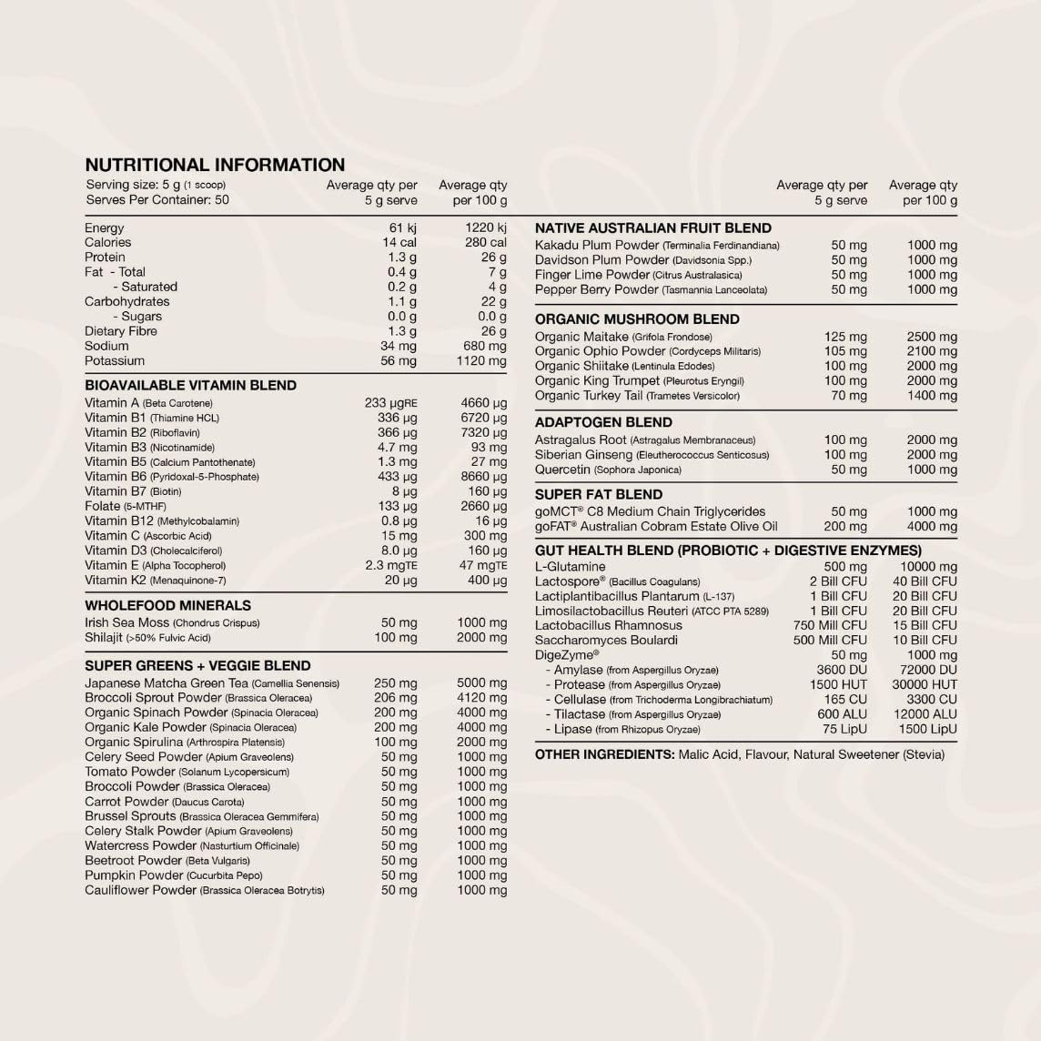 Switch Nutrition Greens 20 Sachets Assorted Flavours image number 1