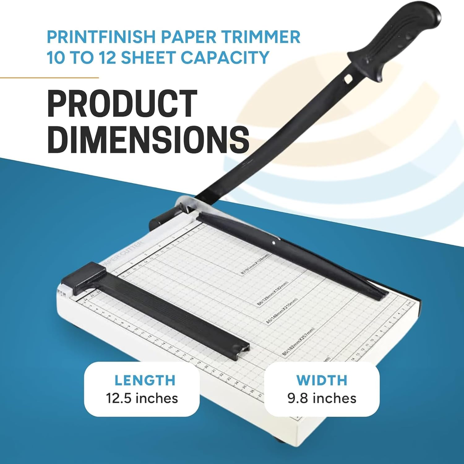 Guillotine Paper Cutter，12" Heavy Duty Paper Cutter with Scoring Board - Paper Slicer with Adjustable Positioning Ruler - Perfect Paper Trimmer and Cardstock Cutter for Office image number 1