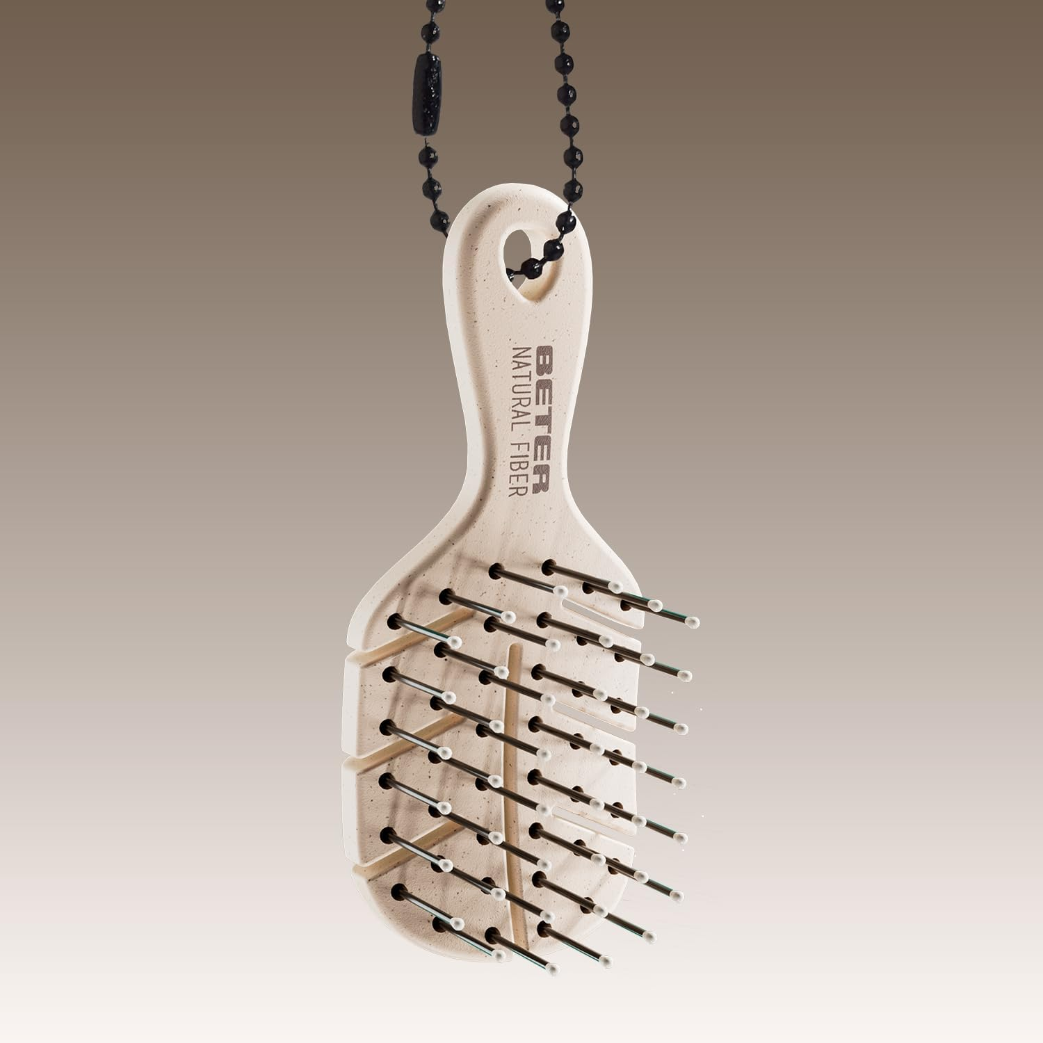 Beter - Natural Fiber Skeleton Anti-Pull Hairbrush + Charm Mini, Detangling, Anti-Tangle and Anti-Breakage, Eco-Friendly image number 3