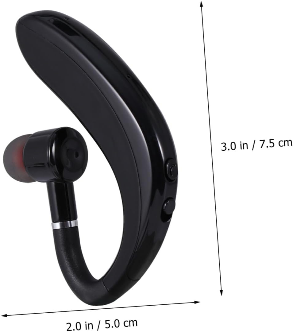 MOLUCKFU Long Battery Life Wireless Earphone Over-Ear Driving Earpiece Lightweight for Running Workout Compatible with Devices Black image number 5