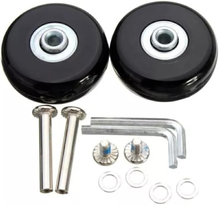 EUIOOVM 2Pieces Smooth Wheels and Lightweight Construction for Easy Rolling Durable PU Small Suitcase with Wheels Travel Luggage as Shown 50Mm*18Mm 1 image number 2