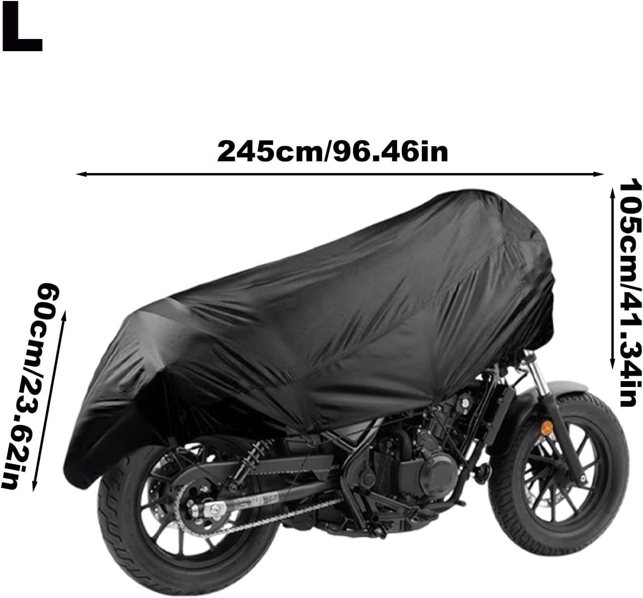 Outdoor Motorcycle Cover,Motorcycle Lightweight Half Cover Outdoor | Protector Rain Dustproof for Electric Vehicle Automotive Sun Protection All Season image number 5