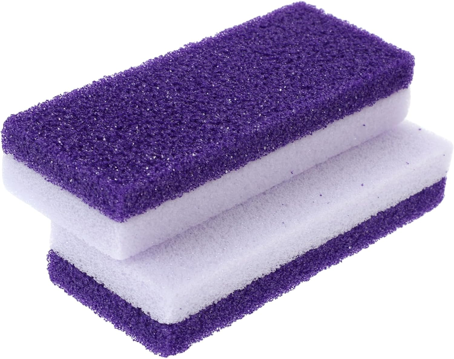 Garneck 2Pcs Foot Pumice Stone for Callus Removal Eco-Friendly Dead Skin Exfoliator Comfortable Grip Foot Care Scrubber Purple Color image number 2