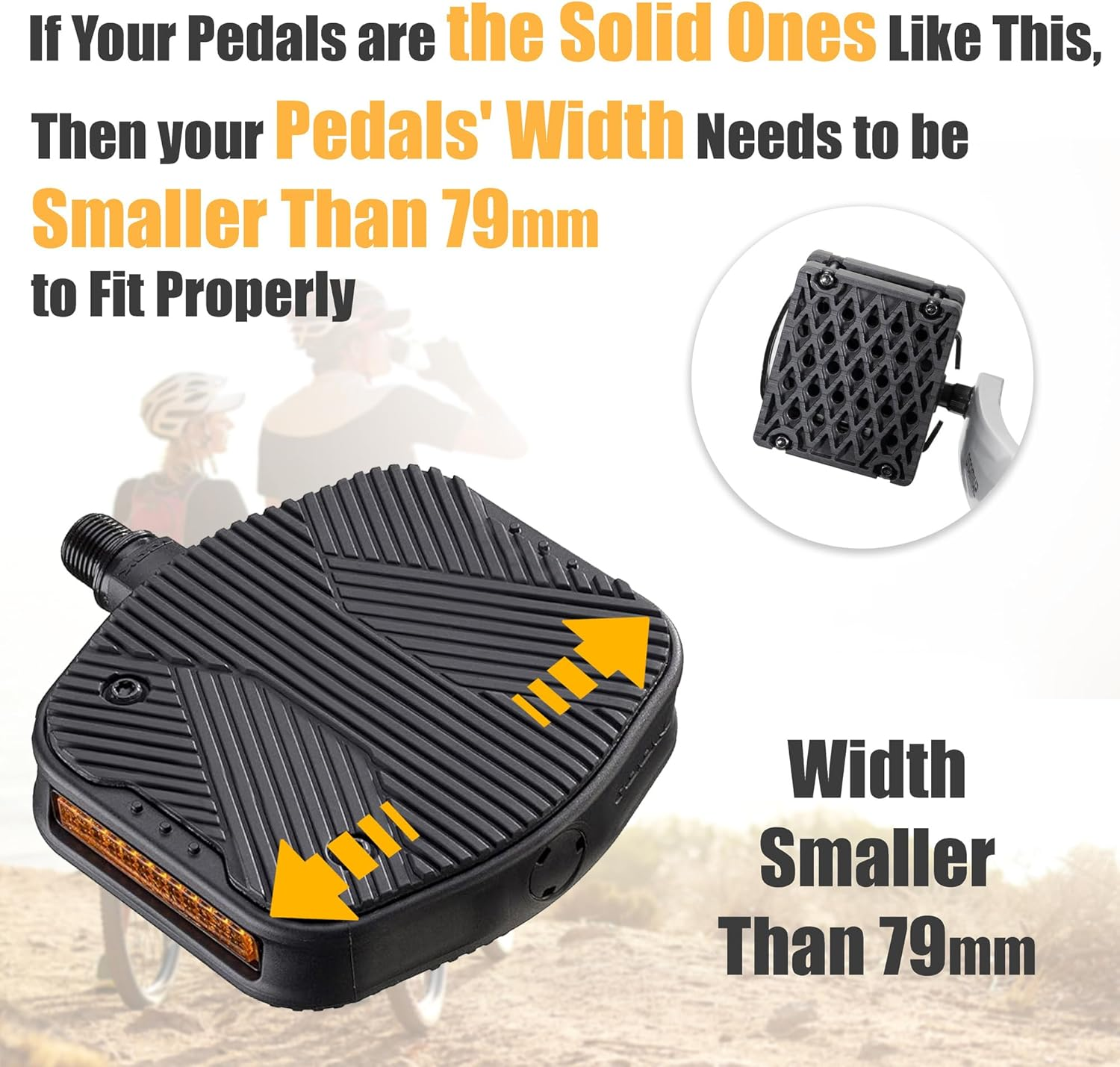 Cyclingdeal 1.5" Bicycle Pedal Blocks for Child & Adult Bikes - Bring the Pedals Closer to Rider -Secure & Comfortable Riding - Premium Quality in Small/Large Size image number 2