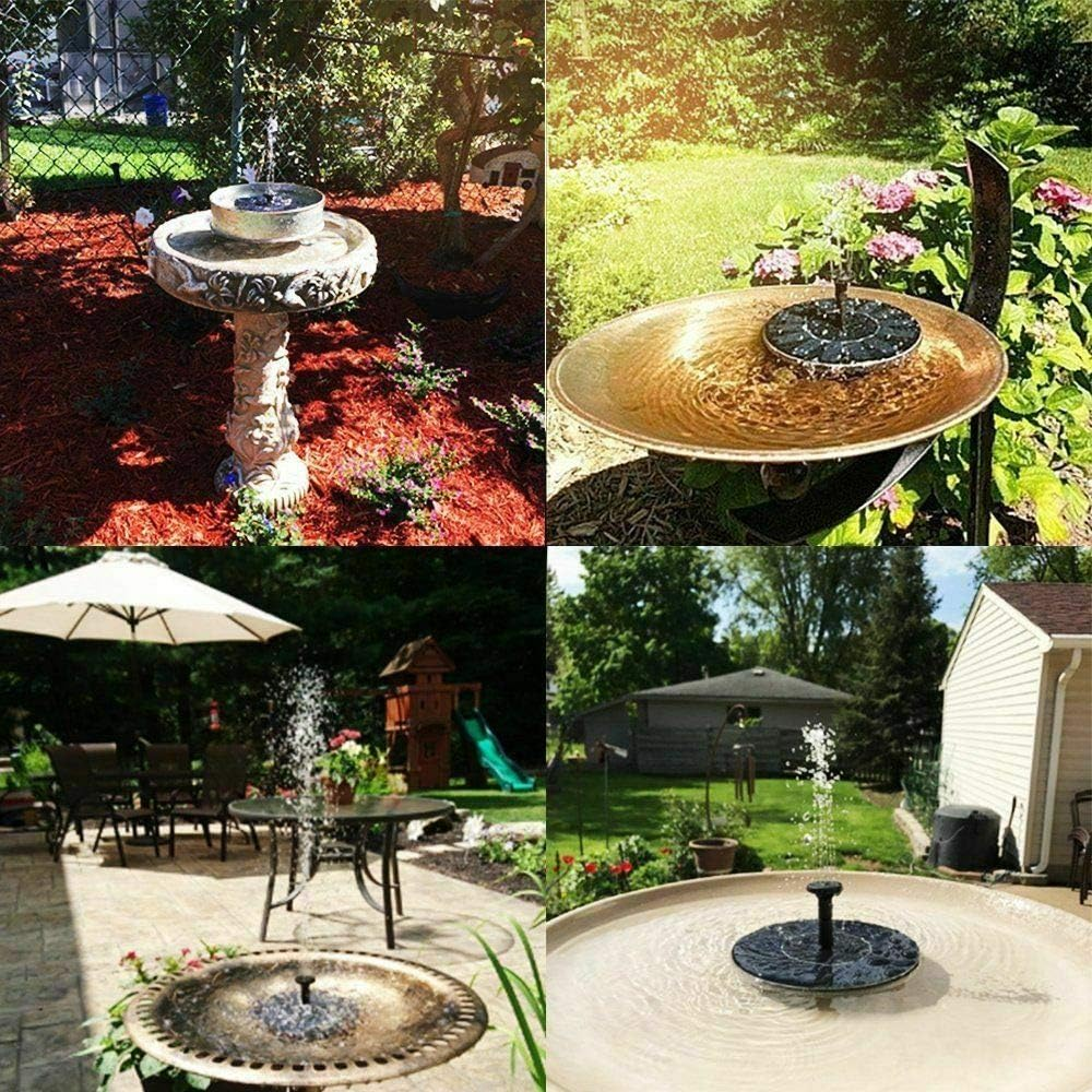 Solar Fountain Pump, Solar Powered Birdbath Fountain Pump, Solar Fountain Pump for Bird Bath, Floating Water Fountain Pump, Garden Water Pump Outdoor Water Feature for Garden, Birdbath, Pool image number 6