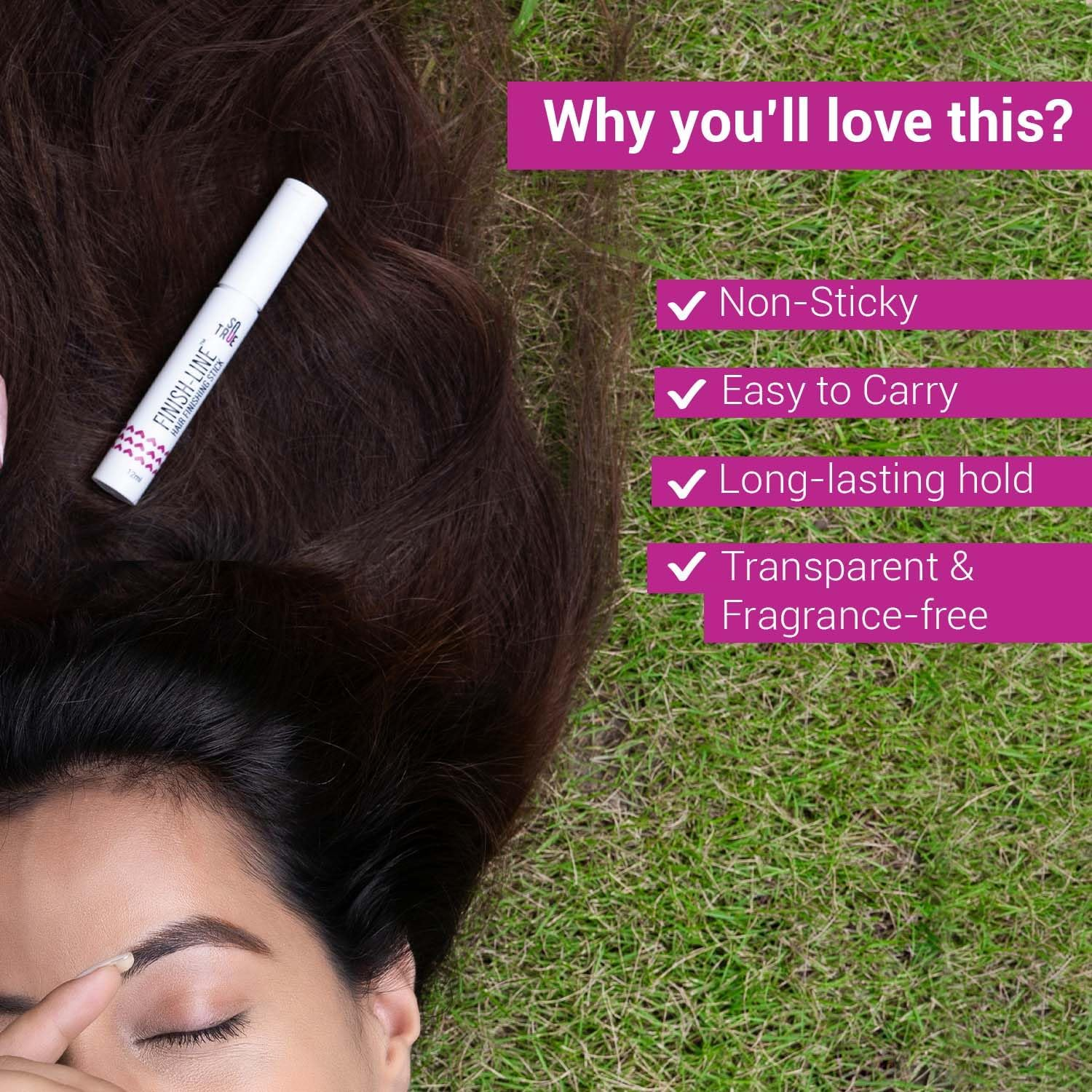 Sotrue Finish Line Hair Finishing Stick for Women 12Ml anti Flyaway for Smooth, Non-Greasy, and Non-Oily Look for All Hair Types image number 1