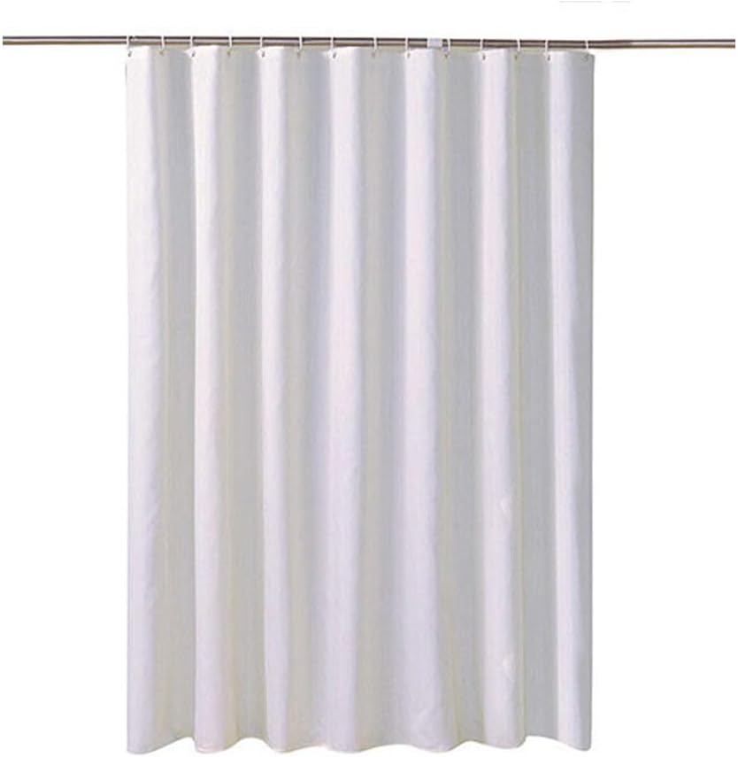AIMALL Thickened White Fabric Shower Curtain, Polyester Waterproof Hotel-Grade Liner, Plain Color, Durable & Easy Care