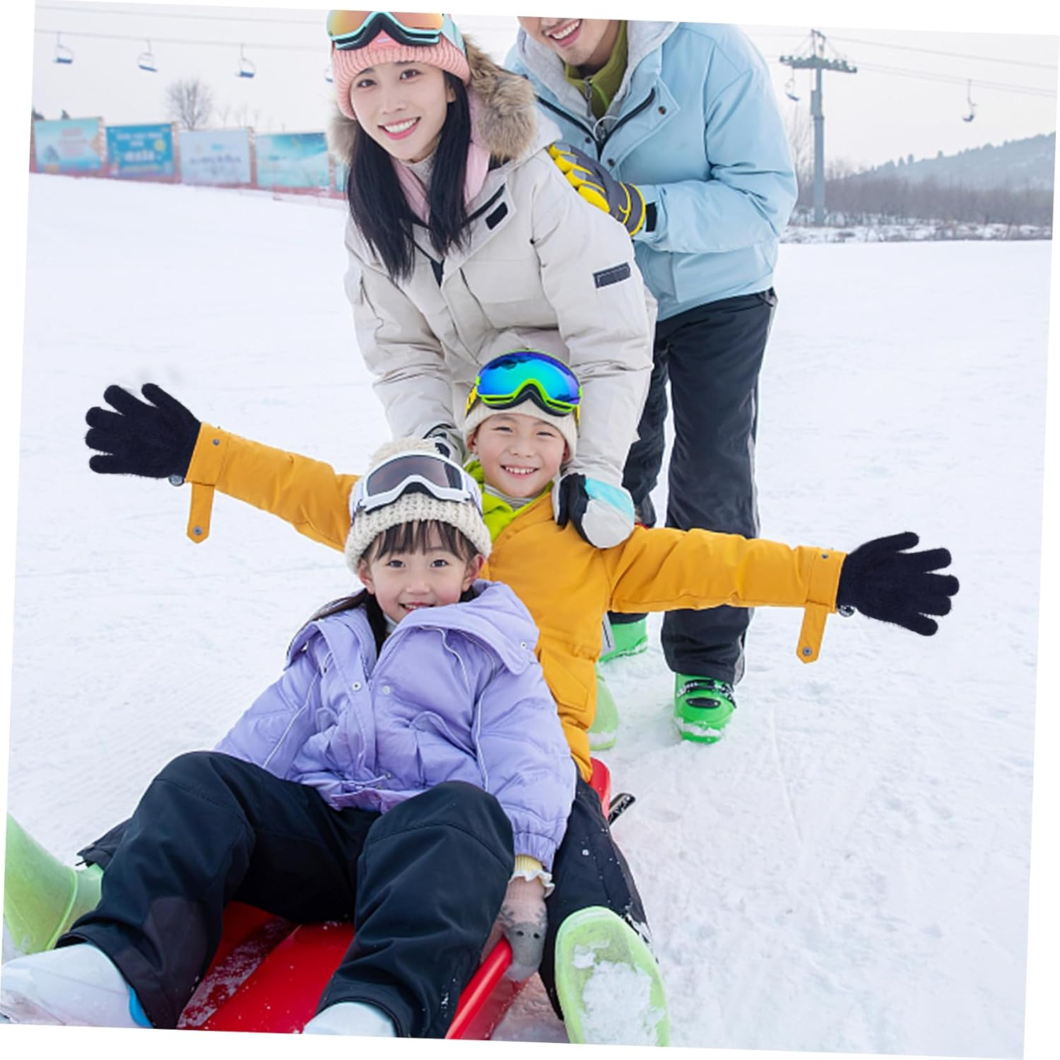 VALICLUD Knitted Gloves Warm Gloves Mitten Child Wool Knitted Mitts Wool Mitts Cashmere